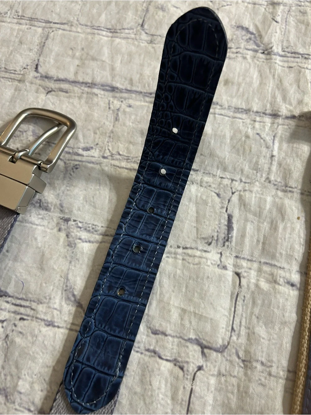 DOC MURPHY REVERSIBLE &  SPORTSMAN FISH VTG NAVY & BROWN LEATHER BELTS